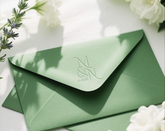 Custom Wedding Stamp | Monogram Embosser | 20 Designs | Wedding Embosser for Invitations, Napkins, Envelopes | Personalized Embosser Stamp