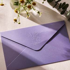 Benutzerdefinierte Hochzeit Stempel | Monogramm Präger | 20 Designs | Hochzeit Prägestempel für Einladungen, Servietten, Umschläge | Personalisierter Embosser-Stempel