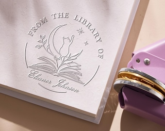 Personalized Book Embosser – Custom Library Stamp for Book Lovers, From the Library of, Ex Libris stamp, Book Lover Gift