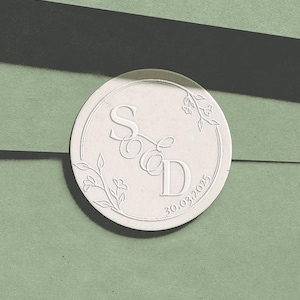Personalized Wedding Embosser Stamp｜Initials Embosser｜Envelope and Invitation Embosser｜Napkin Embosser｜Customize your wedding embosser