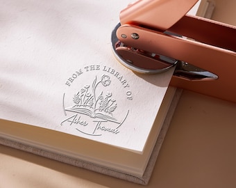 Personalized Book Embosser – Custom Library Stamp for Book Lovers, From the Library of, Ex Libris stamp, Book Lover Gift