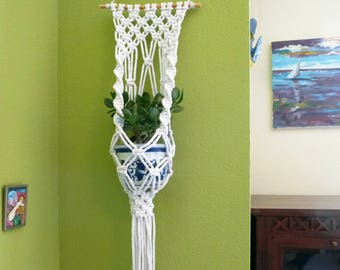 Macrame Beginner Pattern for Plant Hanger - Patio Decor - Home Decor 70's Digital Instant Download