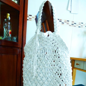 DIY Macrame Bag Pattern for market bag Instant download PDF boho style bag net shopping bag image 5