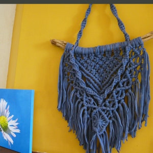 DIY Macrame Wall Hanging Pattern for t-shirt yarn Instant download macrame pattern PDF macrame wall decoration image 4