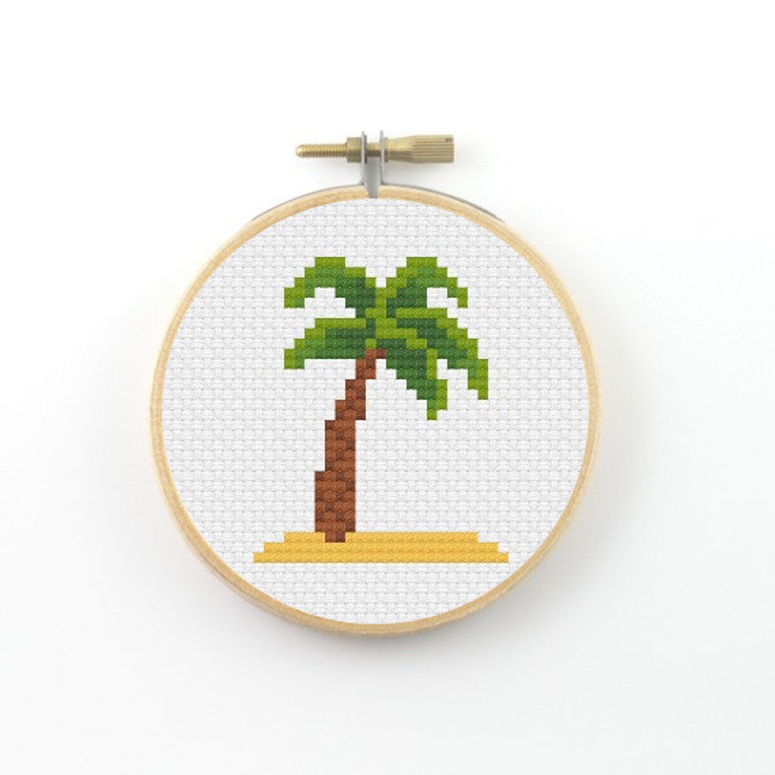Palm tree cross stitch pattern tropical cross stitch palm | Etsy