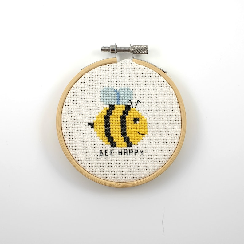 Bee happy Cross Stitch pattern be happy pattern bee cross Etsy