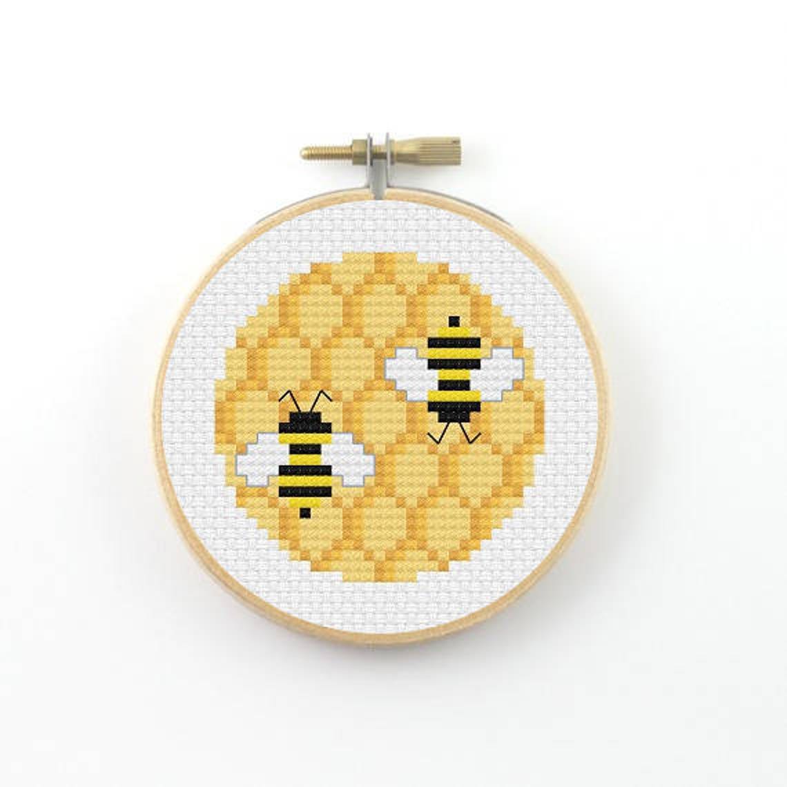 and bee cross Stitch pattern bee pdf pattern bee Etsy