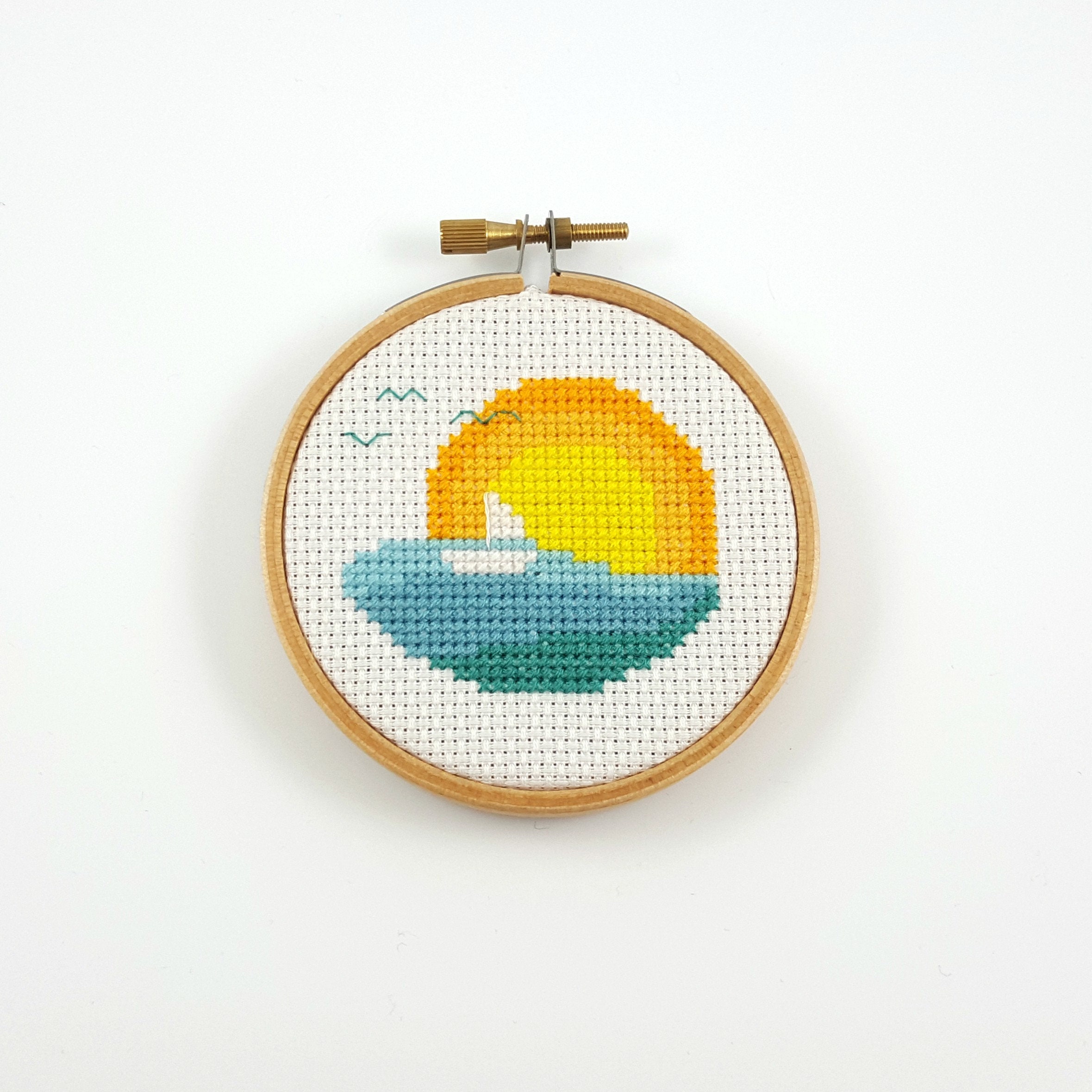 Sunset Cross Stitch Pattern Sun And Sea Cross Stitch Sunset Etsy