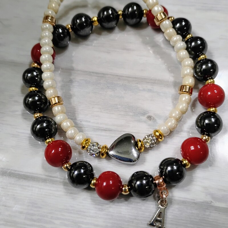 Cream Beaded Bracelet Set main image 1