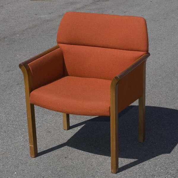 Vintage MidCentury Jens Risom Danish Modern Orange Chair