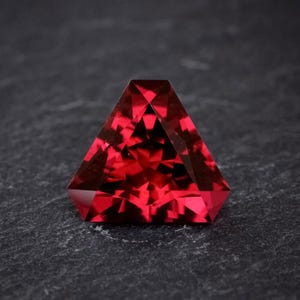 Natural Garnet – 1.68 Carat Trillion Cut Loose Gemstone – Hand Faceted in Ohio