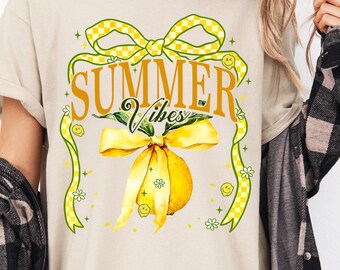 Lemon Bow Shirt: Coquette Summer Vibes Tee