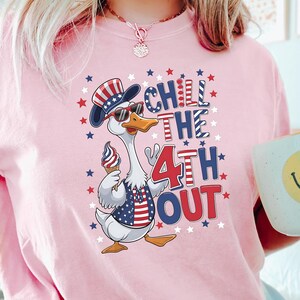 Duck 4th of July Tshirt,4th of July Goose Shirt,Animal Humor Gift,Youth Goose Shirt,Duck Lover Shirt,Silly Goose Shirt,4th Of July T-shirt