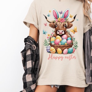 Easter Cow Shirt, Easter Sweatshirt, Cute Easter Shirt, Youth Easter Day Shirt, Funny Easter Shirt, Gift For Easter, Easter Animal Shirt