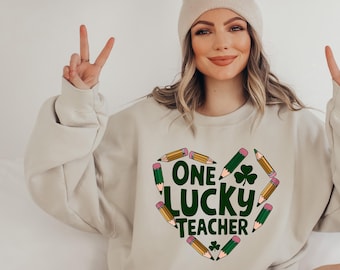One Lucky Teacher St Patricks Day Shirt, St Patricks Day Shamrock Shirt, Lucky Shirt, St Patricks Day Teacher T shirt, st paddys day Shirt