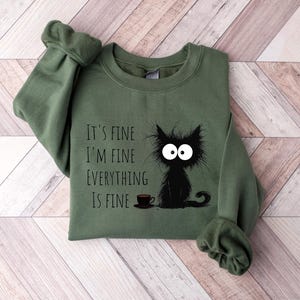 Grumpy Cat Tee | It’s Fine I’m Fine Everything is Fine Shirt | Cute Cat Sweatshirt | Funny Women’s Shirt | Cat Mom Gift | Cat Lover Pullover

Grumpy Cat “It’s Fine I’m Fine Everything is Fine” Shirt – Funny Cat Mom Sweatshirt for Women