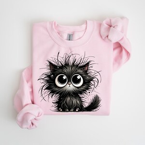 Cute Cat shirt ,Cat Sweatshirt,Black Cat Shirt, Cat Mom Shirt, Cat Tee, Cat Lover Shirt, Animal Lover Tee, Cat Lovers Tee, Gift for Mom