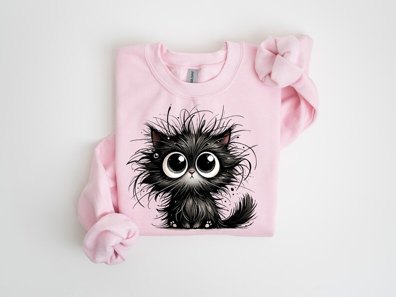Cute Cat shirt ,Cat Sweatshirt,Black Cat Shirt, Cat Mom Shirt, Cat Tee, Cat Lover Shirt, Animal Lover Tee, Cat Lovers Tee, Gift for Mom