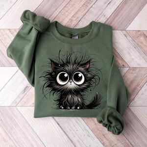Cute Cat shirt ,Cat Sweatshirt,Black Cat Shirt, Cat Mom Shirt, Cat Tee, Cat Lover Shirt, Animal Lover Tee, Cat Lovers Tee, Gift for Mom