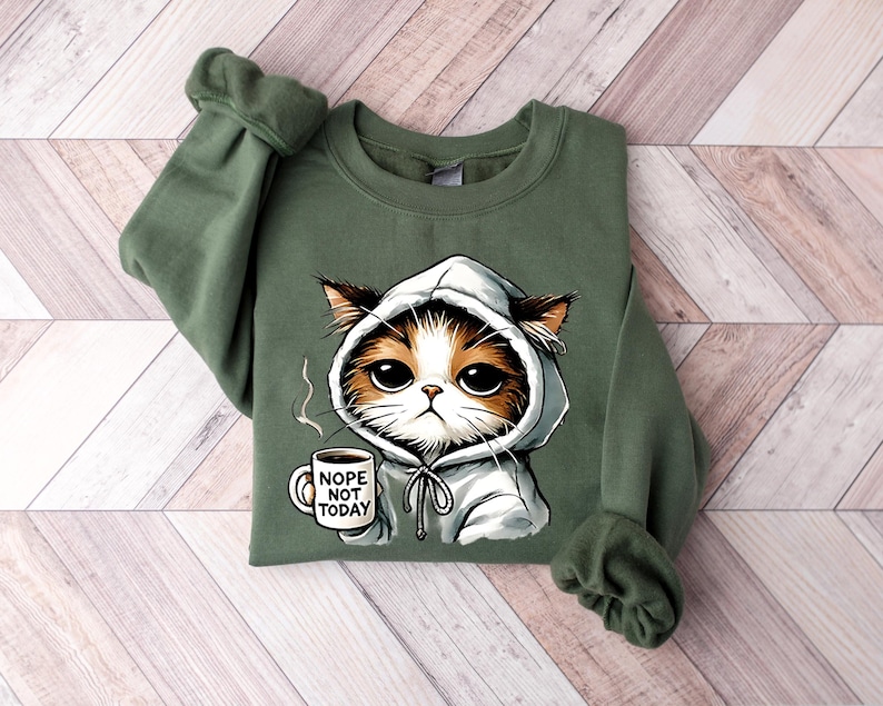 Nope Not Today T-Shirt | Cute Black Cat Shirt | Cat Mom Sweatshirt | Funny Women’s Cat Lover Tee | Gift for Cat Lovers

Nope Not Today Cat Shirt – Cute Black Cat Mom T-Shirt or Sweatshirt with Funny Saying for Cat Lovers