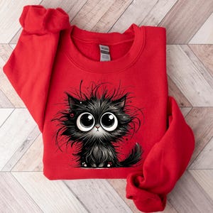 Cute Cat shirt ,Cat Sweatshirt,Black Cat Shirt, Cat Mom Shirt, Cat Tee, Cat Lover Shirt, Animal Lover Tee, Cat Lovers Tee, Gift for Mom