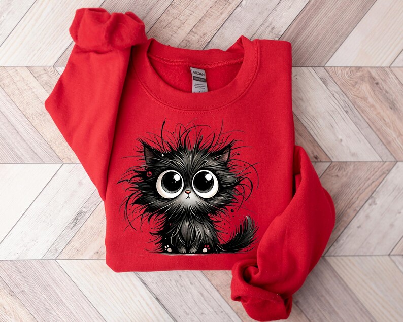 Cute Cat shirt ,Cat Sweatshirt,Black Cat Shirt, Cat Mom Shirt, Cat Tee, Cat Lover Shirt, Animal Lover Tee, Cat Lovers Tee, Gift for Mom