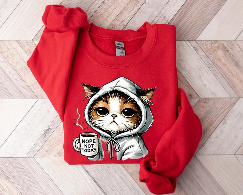 Nope Not Today T-Shirt | Cute Black Cat Shirt | Cat Mom Sweatshirt | Funny Women’s Cat Lover Tee | Gift for Cat Lovers

Nope Not Today Cat Shirt – Cute Black Cat Mom T-Shirt or Sweatshirt with Funny Saying for Cat Lovers
