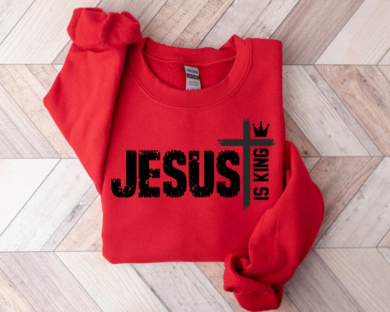 Jesus is King Shirt Jesus is King Tshirt Christian Merch Bible Verse Shirt Christian Streetwear Faith Based Apparel Religious Apparel Gifts