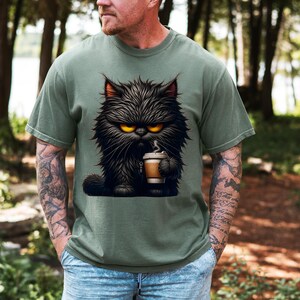 Grumpy Cat tee, Cute Cat Sweatshirt, Black Cat Shirt, Cat Sweatshirt, Womens Funny Sweatshirt, Gift for Cats Lover, Cat Mom Sweatshirt