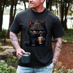 Grumpy Cat tee, Cute Cat Sweatshirt, Black Cat Shirt, Cat Sweatshirt, Womens Funny Sweatshirt, Gift for Cats Lover, Cat Mom Sweatshirt