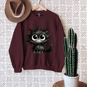 Cute Cat shirt ,Cat Sweatshirt,Black Cat Shirt, Cat Mom Shirt, Cat Tee, Cat Lover Shirt, Animal Lover Tee, Cat Lovers Tee, Gift for Mom