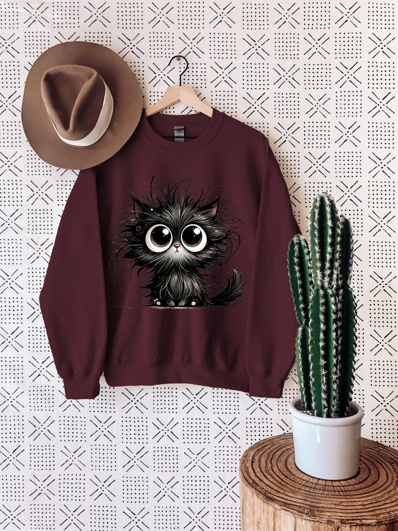 Cute Cat shirt ,Cat Sweatshirt,Black Cat Shirt, Cat Mom Shirt, Cat Tee, Cat Lover Shirt, Animal Lover Tee, Cat Lovers Tee, Gift for Mom