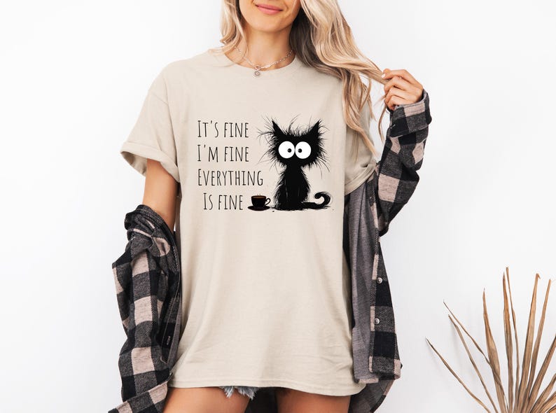 Grumpy Cat Tee | It’s Fine I’m Fine Everything is Fine Shirt | Cute Cat Sweatshirt | Funny Women’s Shirt | Cat Mom Gift | Cat Lover Pullover

Grumpy Cat “It’s Fine I’m Fine Everything is Fine” Shirt – Funny Cat Mom Sweatshirt for Women