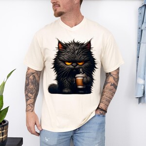 Grumpy Cat tee, Cute Cat Sweatshirt, Black Cat Shirt, Cat Sweatshirt, Womens Funny Sweatshirt, Gift for Cats Lover, Cat Mom Sweatshirt