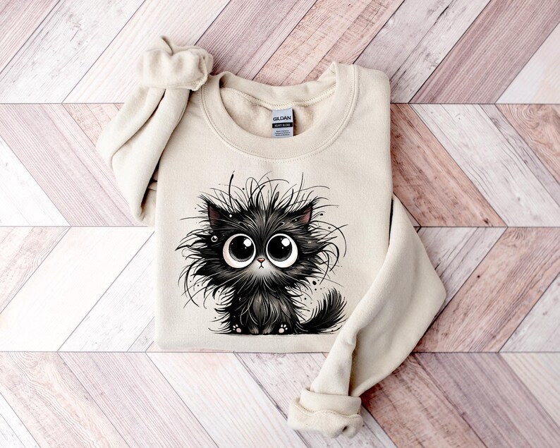 Cute Cat shirt ,Cat Sweatshirt,Black Cat Shirt, Cat Mom Shirt, Cat Tee, Cat Lover Shirt, Animal Lover Tee, Cat Lovers Tee, Gift for Mom