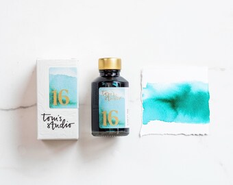 Tom's Studio - Fountain Pen Ink - Sunny Teal/Tiki