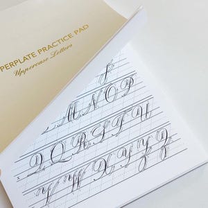Kupferstich Übungsblock für Logos Kalligraphie