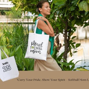 Proud Softball Mom Tote