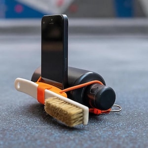 Kletterausrüstung - Kreideflaschen-Adapter zum Klettern - Handy-Stativ, Schlüsselhalter & Pinsel-Clip
