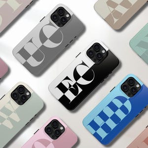 Personalized Initials Case For iPhone 16 15 14 13 12 11 Pro Max Plus, Samsung Galaxy S25 S24 S23 S22 S21 S20 Ultra, Custom Case For iPhone