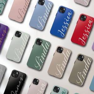 Funda personalizada con nombre para iPhone 16, 15, 14, 13, 12 y 11 Pro