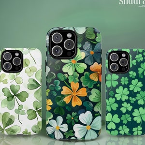 Lucky Clover Phone Case: St. Patrick&#39;s Day Shamrock, Watercolor Floral