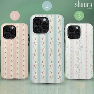 Boho Floral iPhone Case | BLUSHING QUILT iPhone Case | MagSafe iPhone Case, Vintage Floral Phone Case | Bohemian Aesthetic Phone Cover