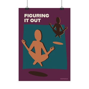 Figuring It Out Poster - Growth, Self Reflection and Emotional Awareness Wall Art, Printed Poster, Tempesque Art image 2