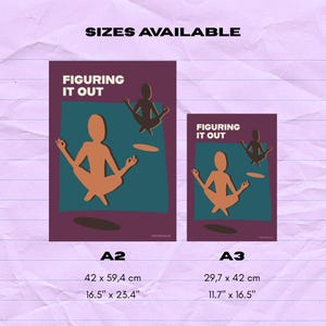 Figuring It Out Poster - Growth, Self Reflection and Emotional Awareness Wall Art, Printed Poster, Tempesque Art image 11