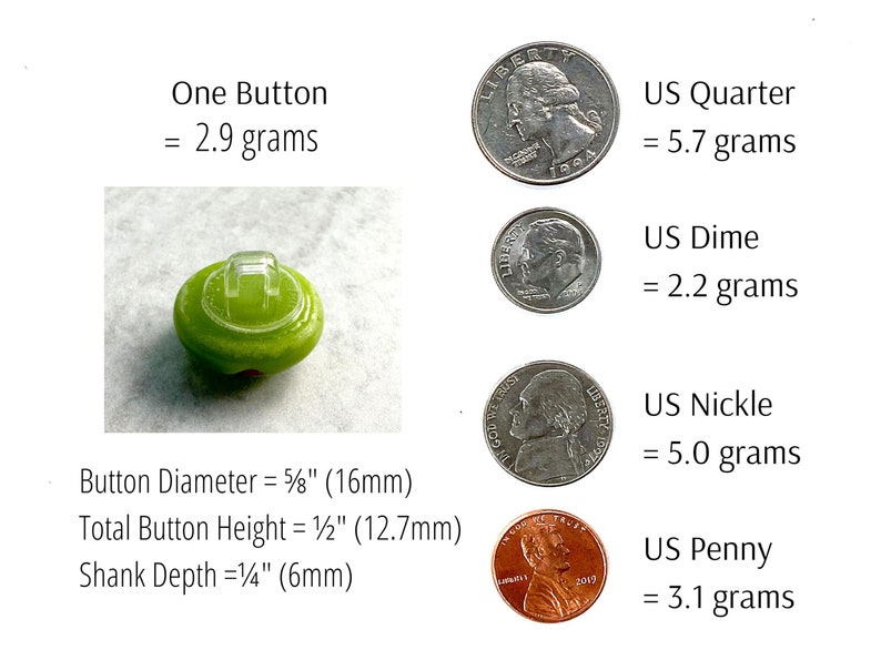 Chartreuse Fused Glass Buttons, Round with Shank, five-eigths inch 15mm diameter, Spring Green with Cherry Red image 3