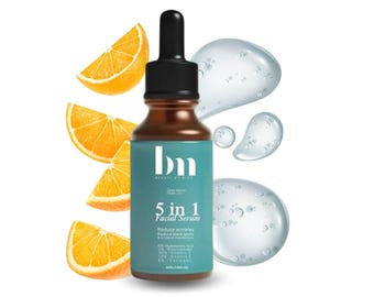 5-in-1 Facial Serum with Vitamin C, Hyaluronic Acid & Niacinamide | Anti-Aging, Hydrating, Pore Minimizing Serum | For All Skin Types