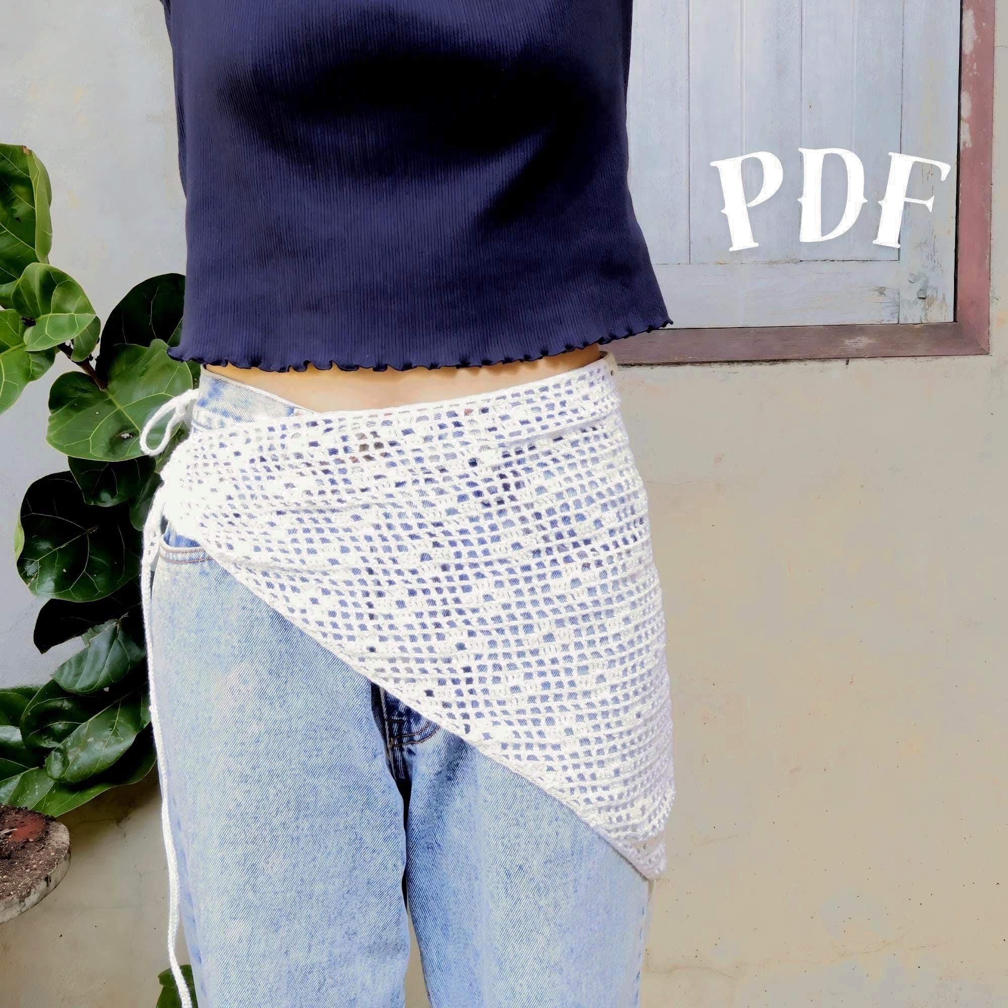 21 Crochet Filet Charts with Blankets, Doilies, and Appliqués 18 Crochet Hip Scarf Pattern