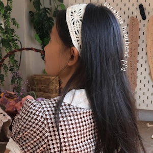 Sunshine headband, crochet pattern, summer tie headband, boho , lace