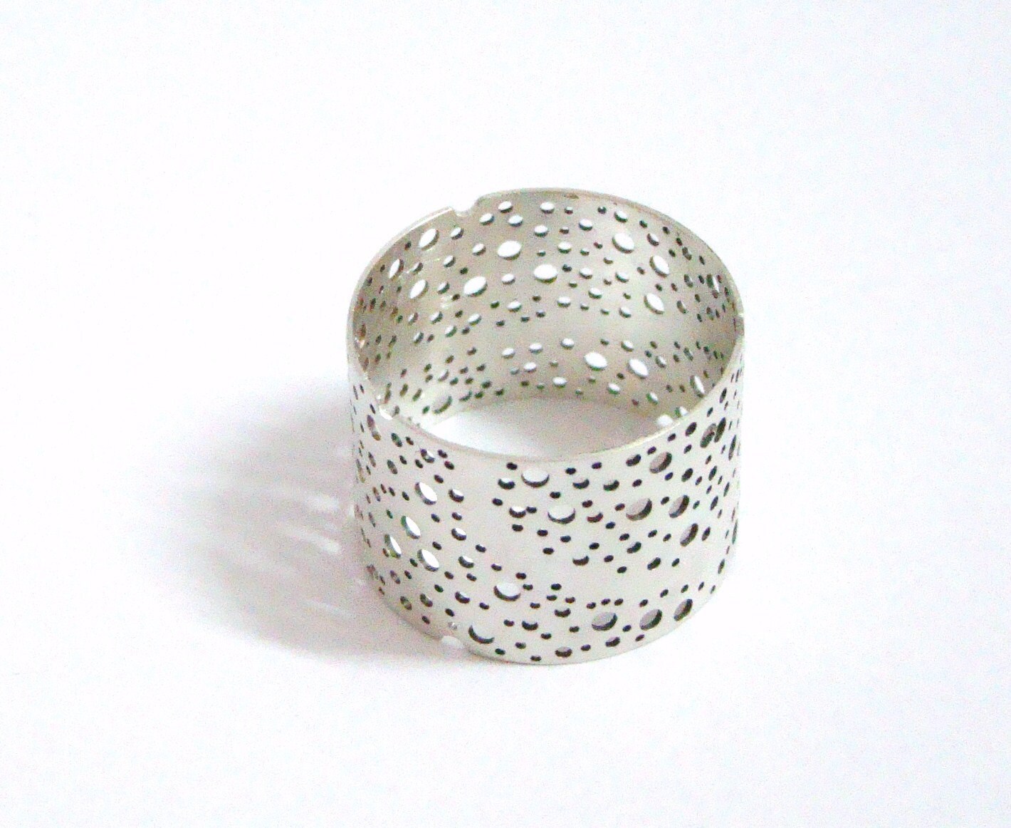Time Tunnel Holey Band Simple Ring With Tiny Holes in a - Etsy